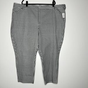 NEW Old Navy High-Waisted Gingham Pixie Skinny Ankle Pants Women's Plus Size 30